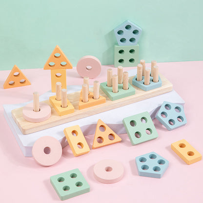 Montessori Wooden Geometric Shape Learning Set