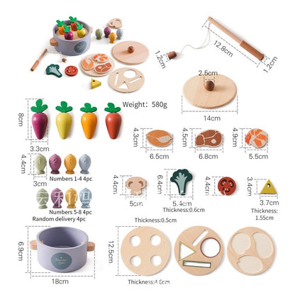 Wooden Montessori Foodie Fun Playset