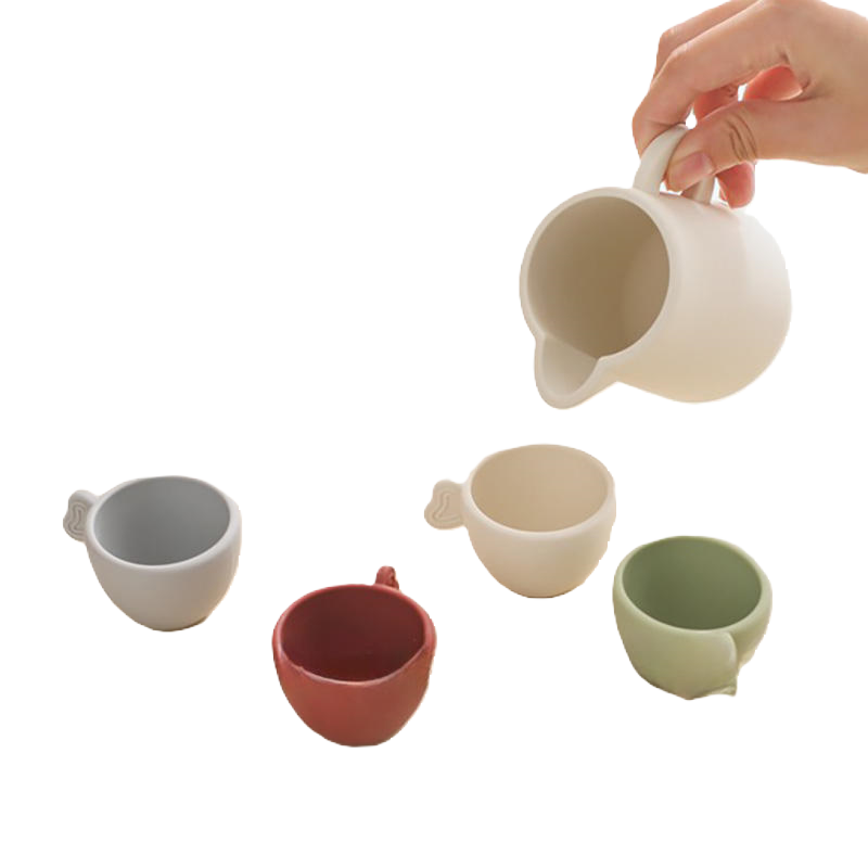 Beige Soft Silicone Tea Party Set