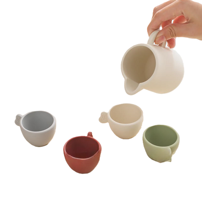 Beige Soft Silicone Tea Party Set