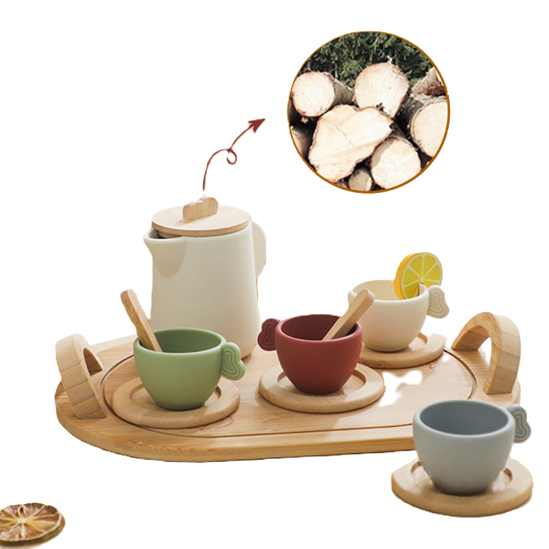 Beige Soft Silicone Tea Party Set