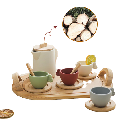 Beige Soft Silicone Tea Party Set